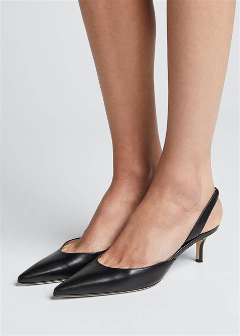 leather slingback pumps.